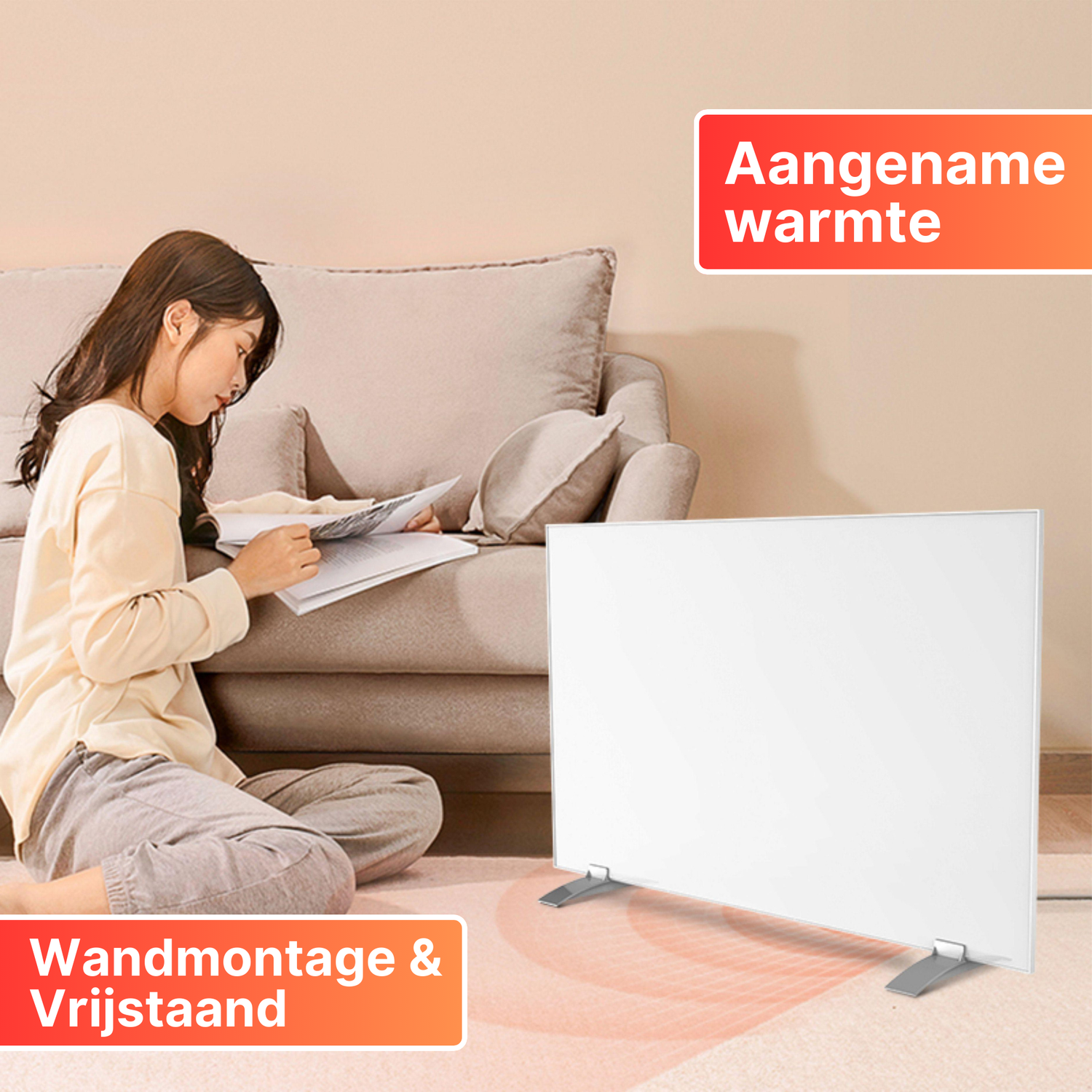 Infrarood verwarming 450W efficiënt en stijlvol compleet geleverd