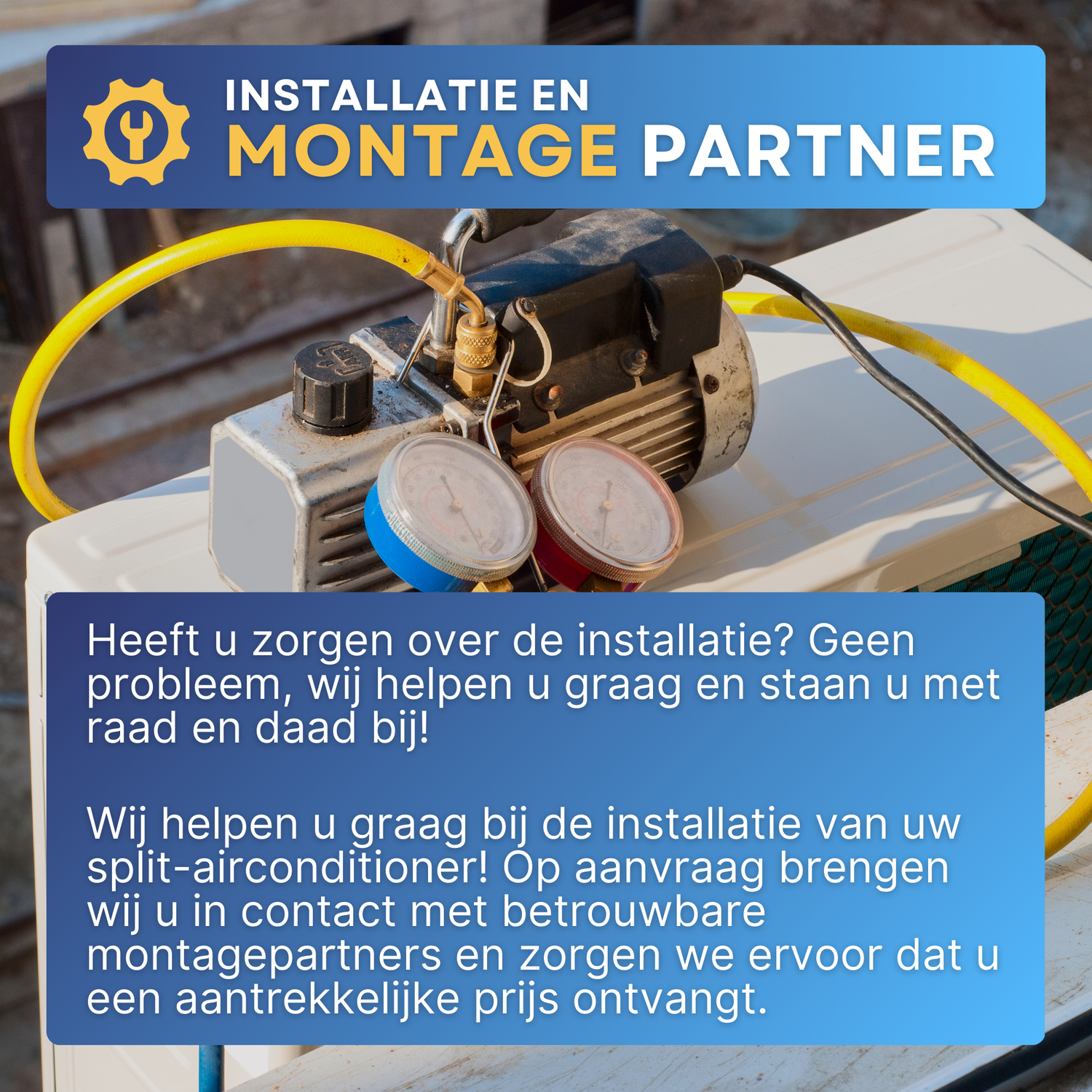 Quick Connect Airco 3,5 kW – Koelen & Verwarmen, incl. Montageset