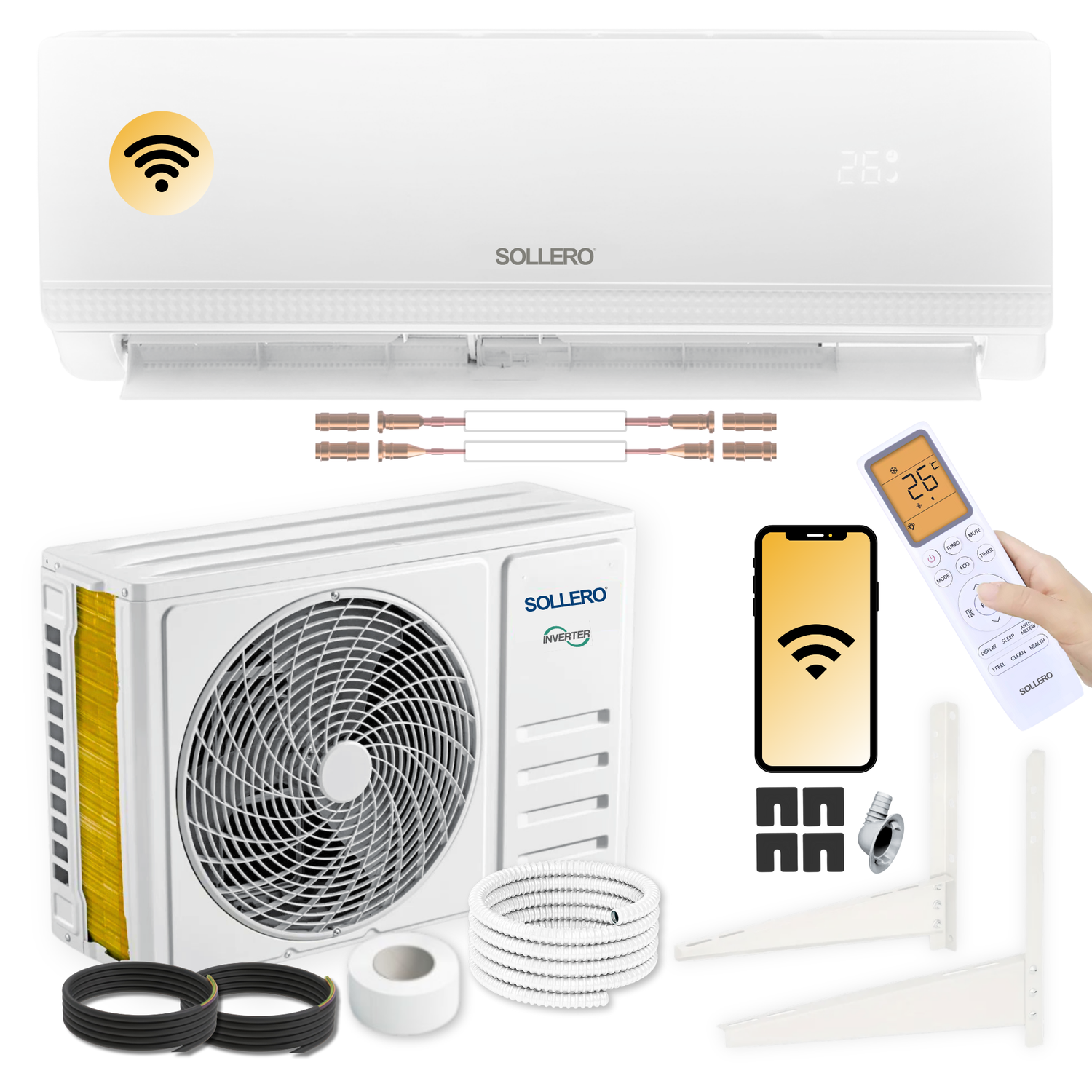 Quick Connect Airco 3,5 kW – Koelen & Verwarmen, incl. Montageset